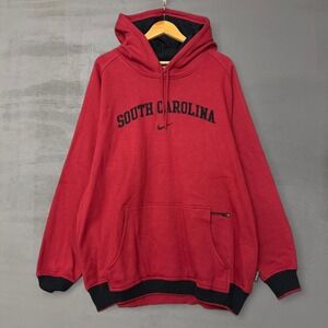 Vintage Nike Hoodie South Carolina Gamecocks Center‎ Swoosh Red Sweatshirt XL